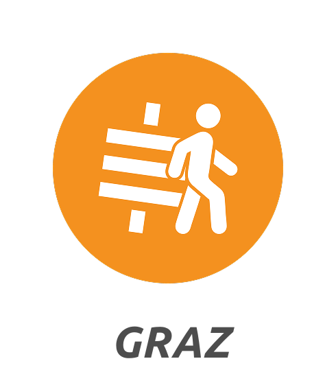 BitcoinWalk Graz — satsman vertical on white